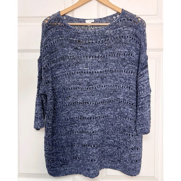 J. Jill Sweaters - J. Jill Blue Knit Pullover Sweater Size Medium NWT